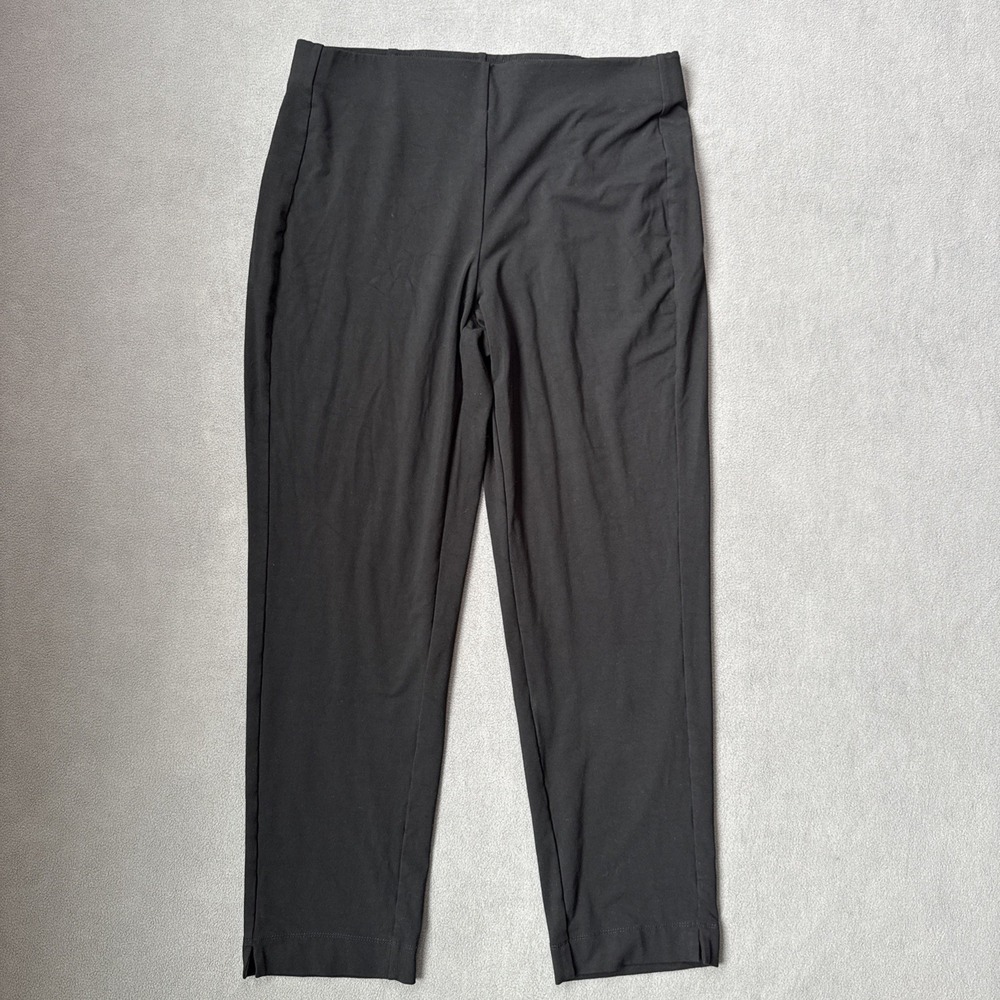 J Jill Wearever‎ Slim Ankle Pants Womens Medium Black Knit Forward Seam